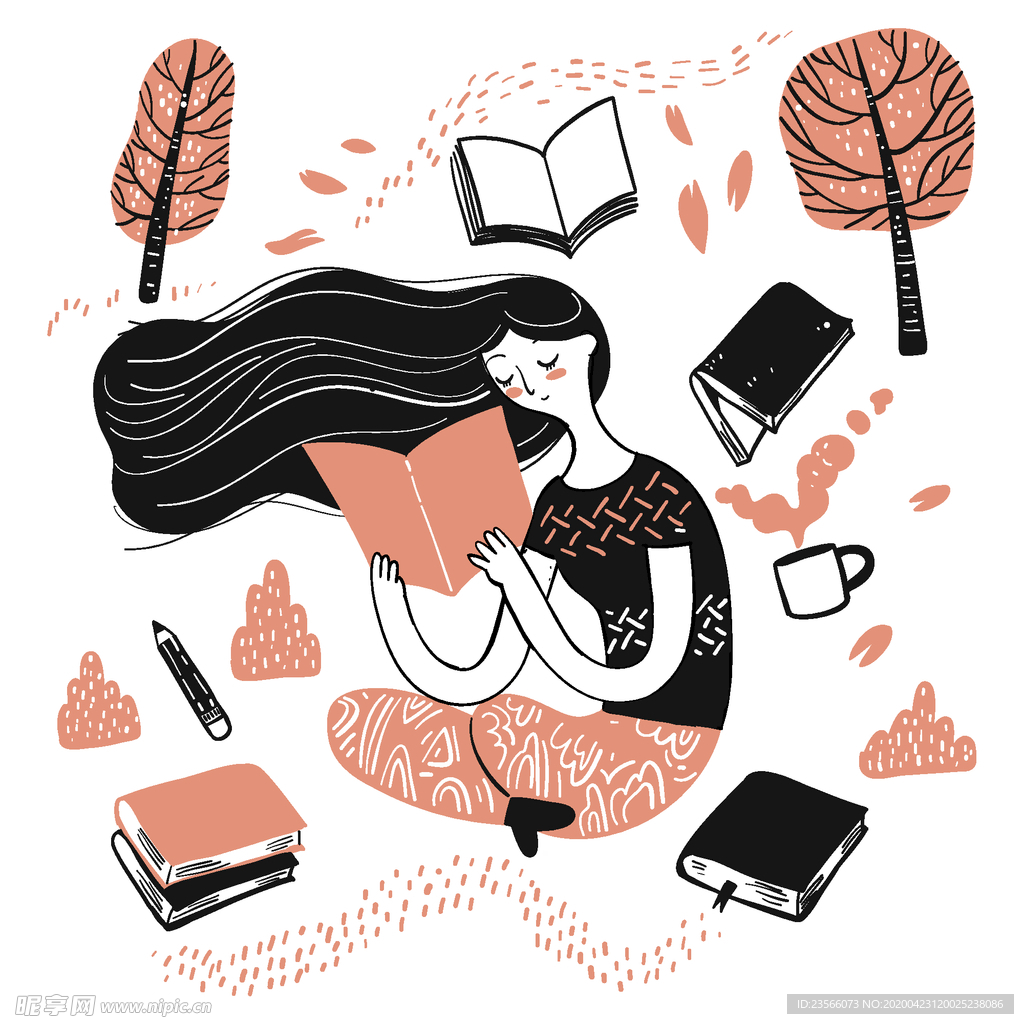 小清新水彩情侣生活涂鸦