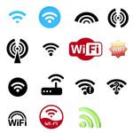卡通创意WIFI图标标志共享标