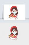 春暖花开手绘卡通元素
