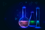 矢量卡通科学实验背景