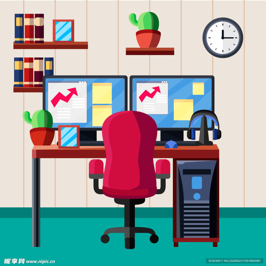 办公桌插图