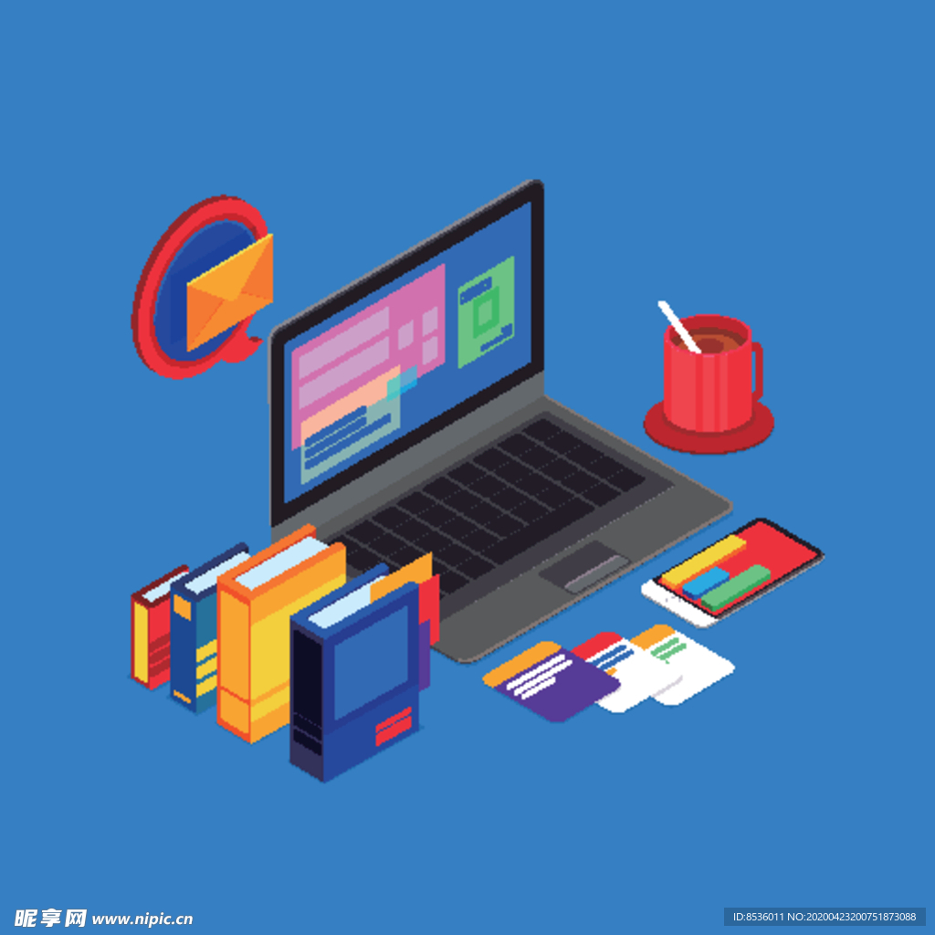 办公桌插图