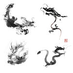 中国传统文化水墨龙
