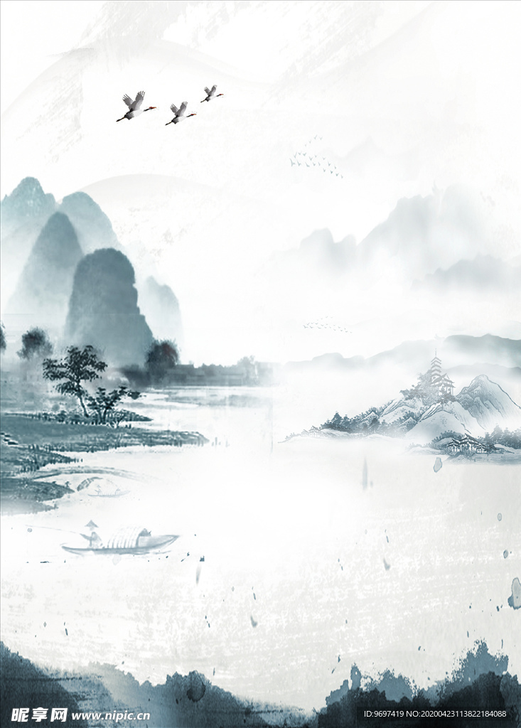 中国风水墨山水画