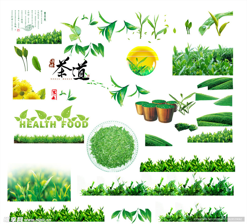 茶园茶叶元素
