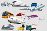飞机 空运 自行车 火车