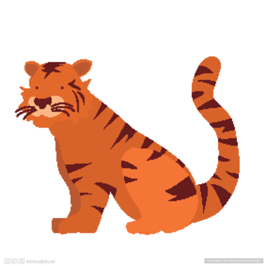 创意老虎插画图案