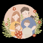 一家人插画装饰图案