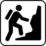 登山徒步行走图标