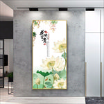 淡雅荷花玄关画
