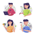 矢量卡通设计师人物