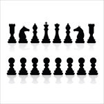 国际象棋剪影矢量素材