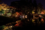 夜晚水面倒影