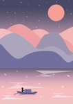 湖光夜色