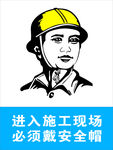 进入施工现场必须戴安全帽