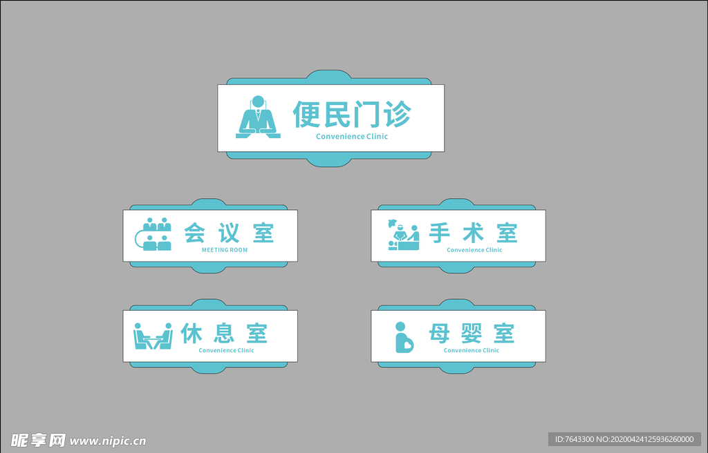 医院导视门牌