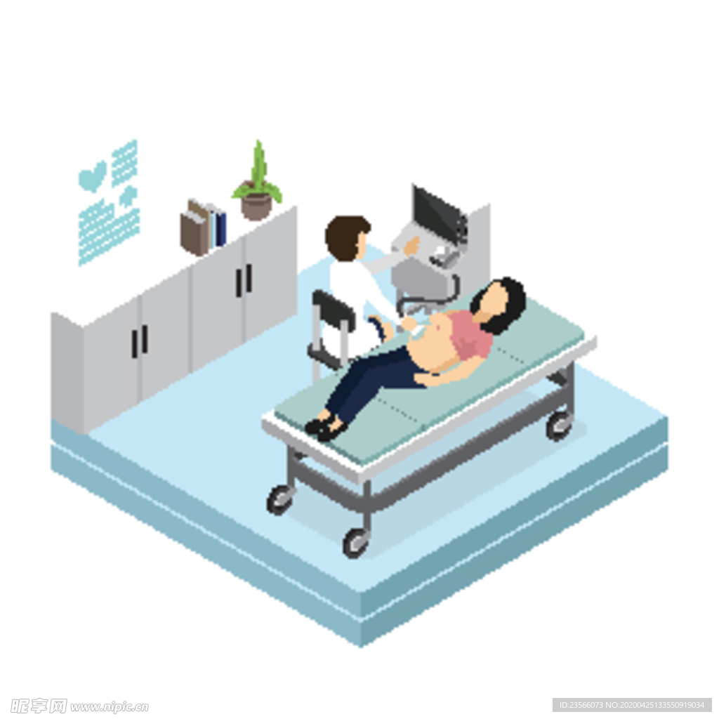 医院医疗主题立体插画