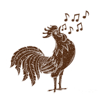 公鸡手绘