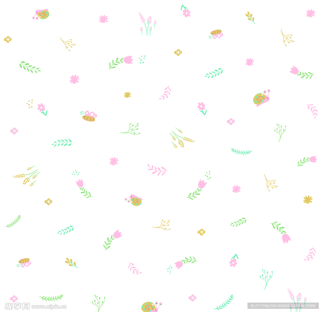蜗牛 小碎花