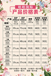 产品价格表