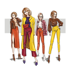 美发造型时尚服饰模特插画