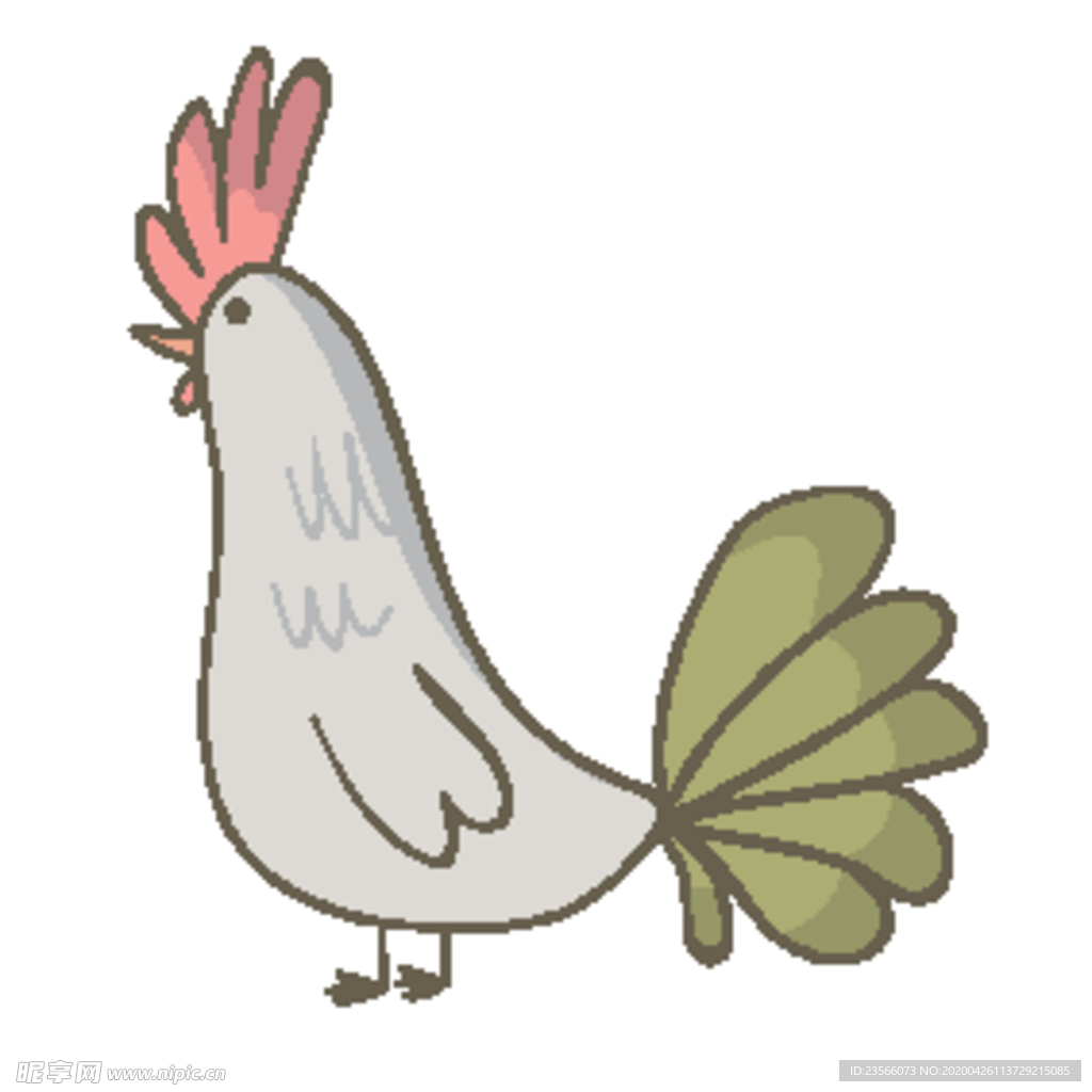 家禽主题简笔插画