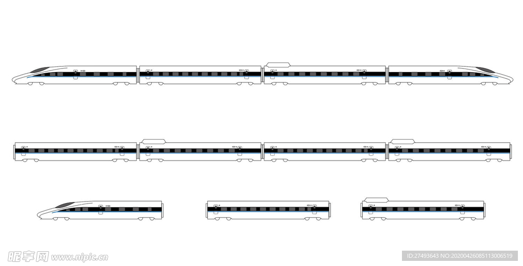 矢量高铁 矢量动车图片