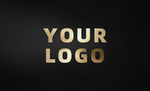 黑底烫金logo样机