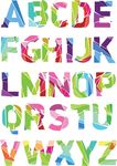 矢量炫彩英文字母