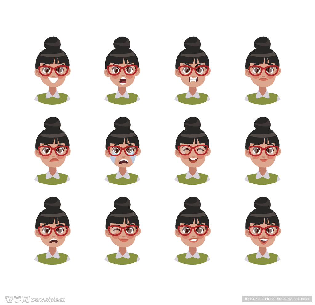 不同表情