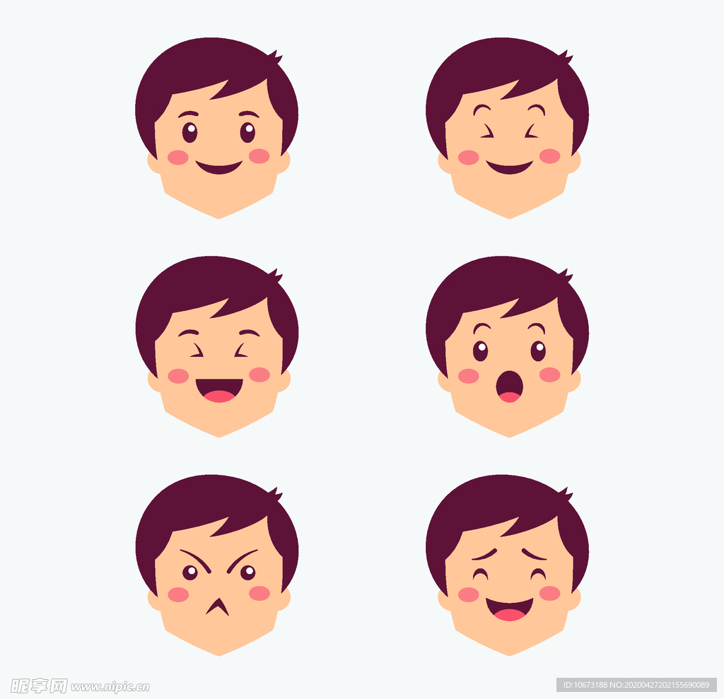 不同表情