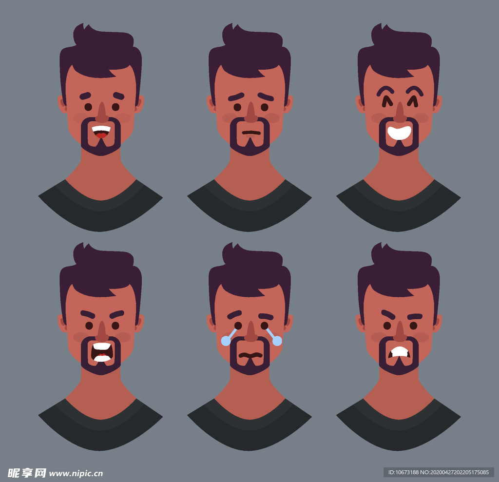 不同表情