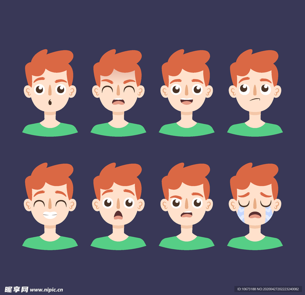 不同表情