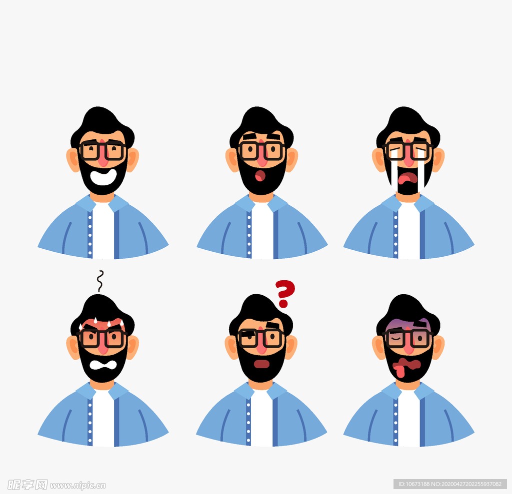 不同表情