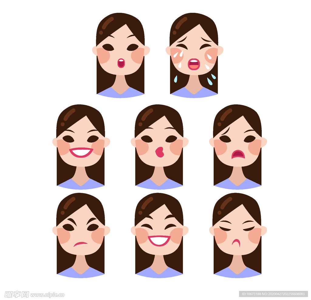 不同表情