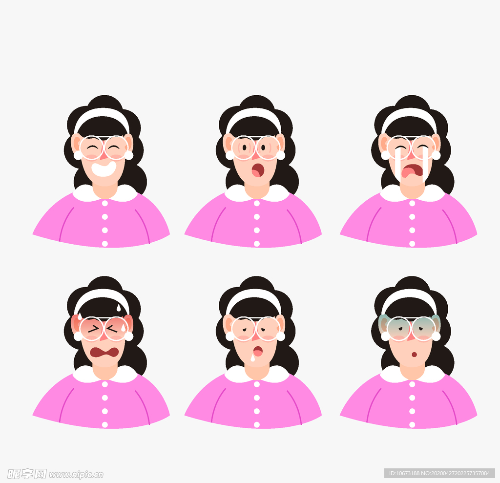 不同表情
