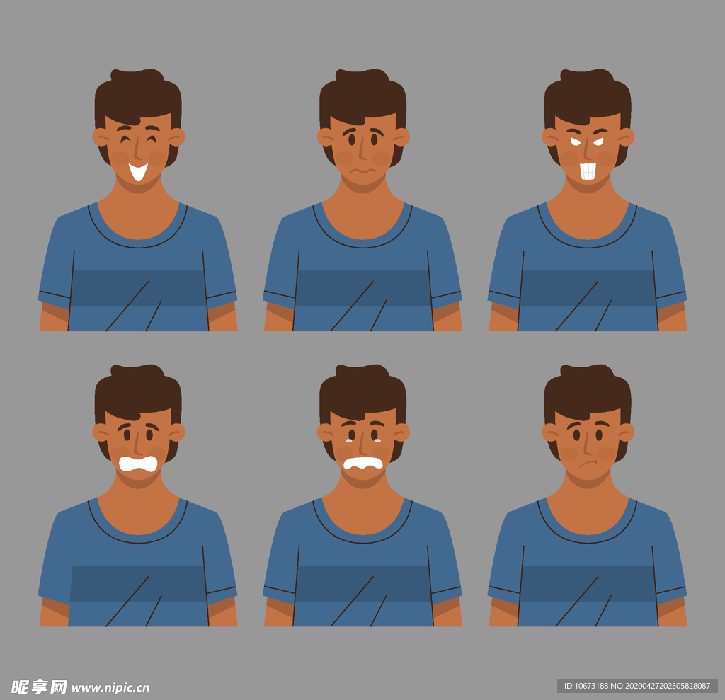 不同表情