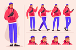 人物不同动作