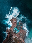 大海小岛地形海水风景
