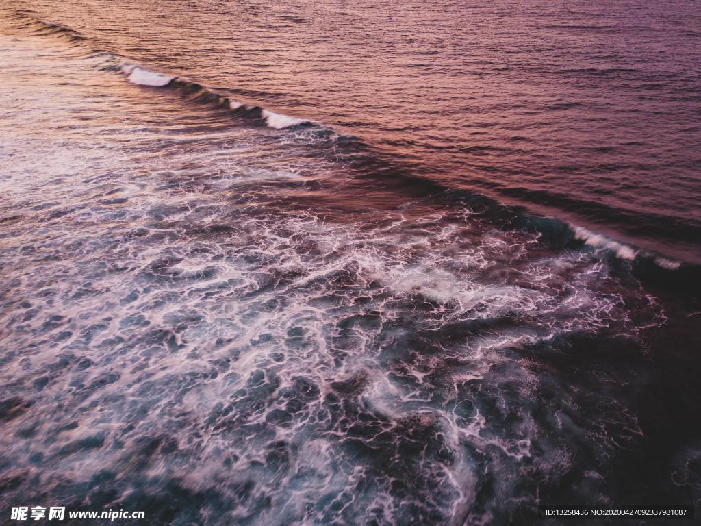 大海破浪海水风景背景