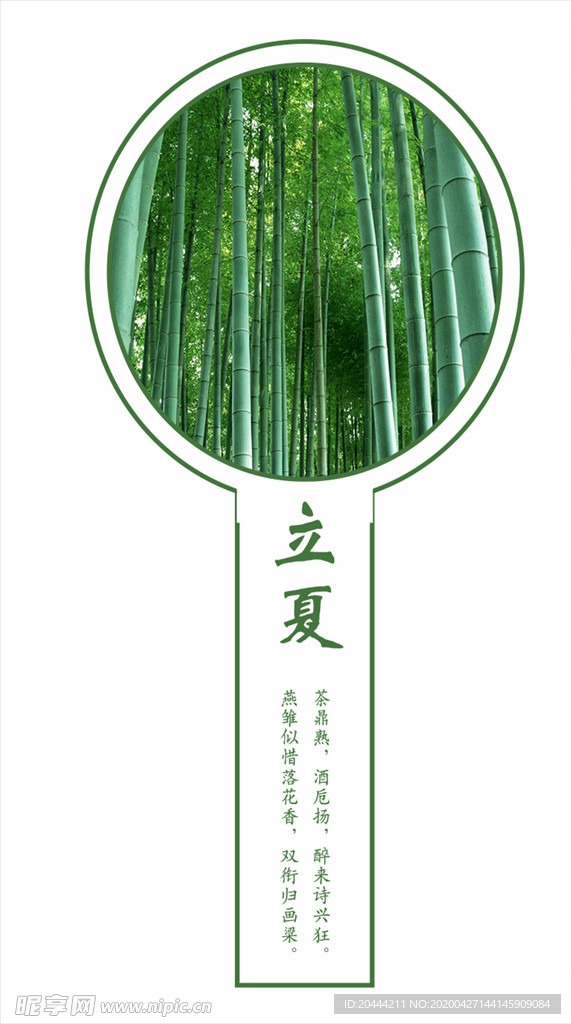 立夏海报竹子绿竹