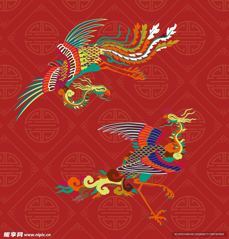 凤凰矢量图