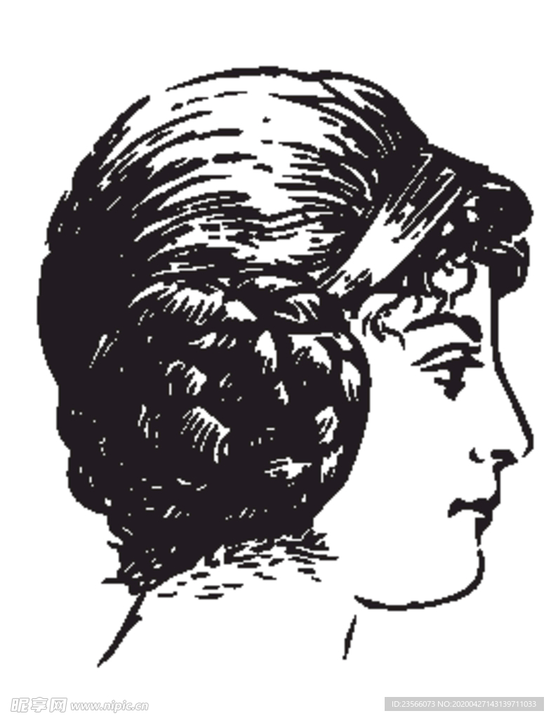 欧式古典女士头发造型