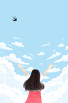女孩背影