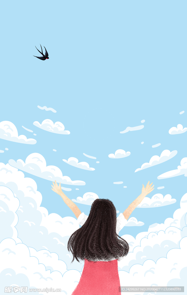 女孩背影