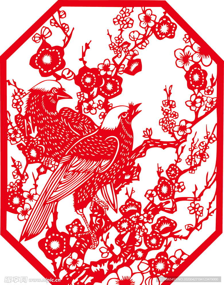 中国风剪纸
