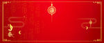 红色中国风古典背景