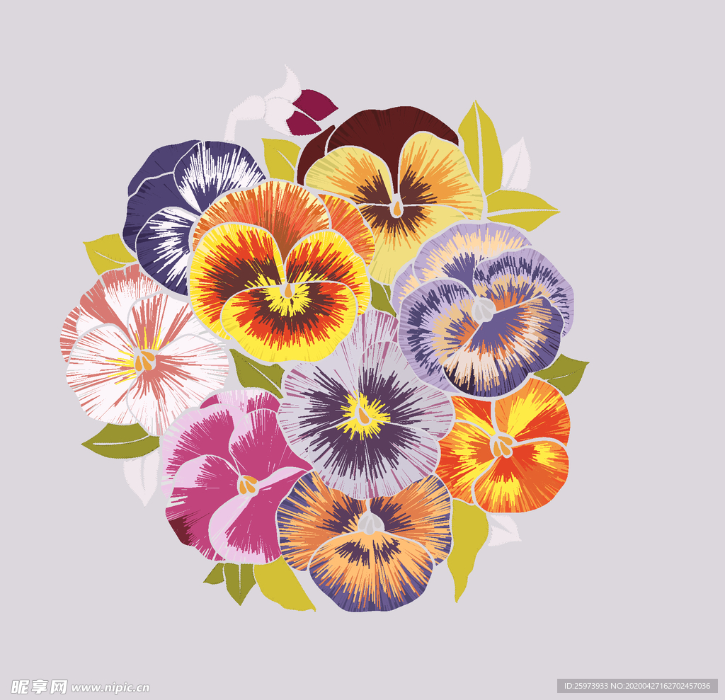 手绘花 花朵 大牌 新款 爆款