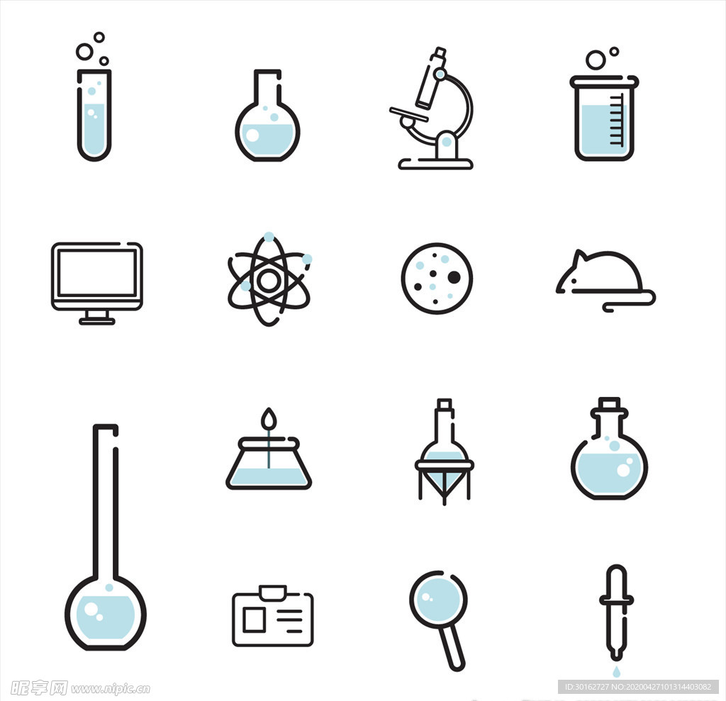 简约科学实验图标icon设计