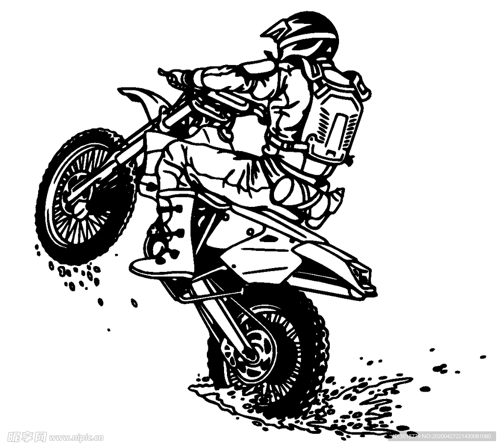 骑摩托车